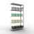 Anbauregal, Fachbodenregal Stecksystem MULTIplus85, 2000 x 1000 x 400 mm (HxBxT), 5 Fachböden, Längenriegel, RAL 7035 lichtgrau