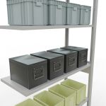 Anbauregal, Fachbodenregal Stecksystem MULTIplus85, 2500 x 1000 x 400 mm (HxBxT), 6 Fachböden, Längenriegel, RAL 7035 lichtgrau