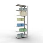 Anbauregal, Fachbodenregal Stecksystem MULTIplus85, 3000...
