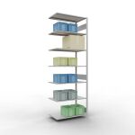 Anbauregal, Fachbodenregal Stecksystem MULTIplus85, 3000...