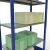 Grundregal, Fachbodenregal Stecksystem MULTIplus85, 2000 x 1000 x 500 mm (HxBxT), 5 Fachböden, Längenriegel, RAL 5010 enzianblau