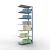 Anbauregal, Fachbodenregal Stecksystem MULTIplus85, 3000 x 1000 x 600 mm (HxBxT), 7 Fachböden, Längenriegel, RAL 5010 enzianblau
