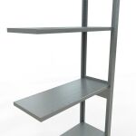 Anbauregal, Fachbodenregal Stecksystem MULTIplus150, 2500 x 750 x 300 mm (HxBxT), 6 Fachböden, Längenriegel, verzinkt