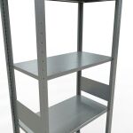 Grundregal, Fachbodenregal Stecksystem MULTIplus150, 3000 x 750 x 400 mm (HxBxT), 7 Fachböden, Längenriegel, verzinkt