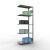 Anbauregal, Fachbodenregal Stecksystem MULTIplus150, 2000 x 750 x 400 mm (HxBxT), 5 Fachböden, Längenriegel, verzinkt