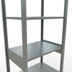 Grundregal, Fachbodenregal Stecksystem MULTIplus150, 2500 x 750 x 500 mm (HxBxT), 6 Fachböden, Längenriegel, verzinkt