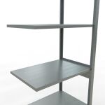 Anbauregal, Fachbodenregal Stecksystem MULTIplus150, 2500 x 750 x 500 mm (HxBxT), 6 Fachböden, Längenriegel, verzinkt