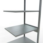 Anbauregal, Fachbodenregal Stecksystem MULTIplus150, 2500 x 750 x 600 mm (HxBxT), 6 Fachböden, Längenriegel, verzinkt