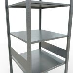 Grundregal, Fachbodenregal Stecksystem MULTIplus150, 3000 x 750 x 800 mm (HxBxT), 7 Fachböden, Längenriegel, verzinkt