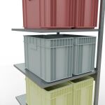 Anbauregal, Fachbodenregal Stecksystem MULTIplus150, 2500 x 750 x 800 mm (HxBxT), 6 Fachböden, Längenriegel, verzinkt