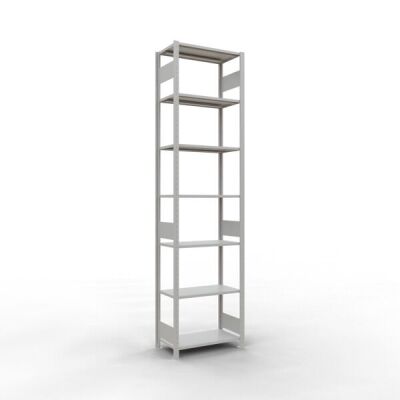 Grundregal, Fachbodenregal Stecksystem MULTIplus150, 3000 x 750 x 400 mm (HxBxT), 7 Fachböden, Längenriegel, RAL 7035 lichtgrau