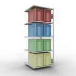 Anbauregal, Fachbodenregal Stecksystem MULTIplus150, 2000...