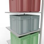 Anbauregal, Fachbodenregal Stecksystem MULTIplus150, 2500 x 750 x 800 mm (HxBxT), 6 Fachböden, Längenriegel, RAL 7035 lichtgrau