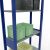 Grundregal, Fachbodenregal Stecksystem MULTIplus150, 2500 x 750 x 300 mm (HxBxT), 6 Fachböden, Längenriegel, RAL 5010 enzianblau/verzinkt/verzinkt