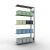 Anbauregal, Fachbodenregal Stecksystem MULTIplus150, 2000 x 1000 x 300 mm (HxBxT), 5 Fachböden, Längenriegel, verzinkt