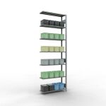 Anbauregal, Fachbodenregal Stecksystem MULTIplus150, 3000...
