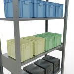 Grundregal, Fachbodenregal Stecksystem MULTIplus150, 2500 x 1000 x 400 mm (HxBxT), 6 Fachböden, Längenriegel, verzinkt