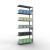 Anbauregal, Fachbodenregal Stecksystem MULTIplus150, 2500 x 1000 x 400 mm (HxBxT), 6 Fachböden, Längenriegel, verzinkt