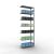 Anbauregal, Fachbodenregal Stecksystem MULTIplus150, 3000 x 1000 x 400 mm (HxBxT), 7 Fachböden, Längenriegel, verzinkt