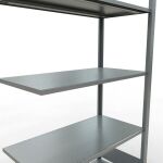 Anbauregal, Fachbodenregal Stecksystem MULTIplus150, 2000 x 1000 x 500 mm (HxBxT), 5 Fachböden, Längenriegel, verzinkt