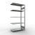 Anbauregal, Fachbodenregal Stecksystem MULTIplus150, 2000 x 1000 x 500 mm (HxBxT), 5 Fachböden, Längenriegel, verzinkt