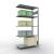 Anbauregal, Fachbodenregal Stecksystem MULTIplus150, 2000 x 1000 x 500 mm (HxBxT), 5 Fachböden, Längenriegel, verzinkt