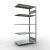 Anbauregal, Fachbodenregal Stecksystem MULTIplus150, 2000 x 1000 x 600 mm (HxBxT), 5 Fachböden, Längenriegel, verzinkt