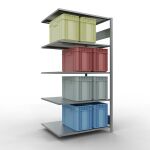 Anbauregal, Fachbodenregal Stecksystem MULTIplus150, 2000...