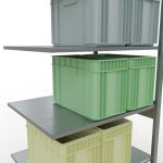 Anbauregal, Fachbodenregal Stecksystem MULTIplus150, 2500 x 1000 x 800 mm (HxBxT), 6 Fachböden, Längenriegel, verzinkt