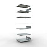 Anbauregal, Fachbodenregal Stecksystem MULTIplus150, 3000...