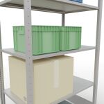 Grundregal, Fachbodenregal Stecksystem MULTIplus150, 2000 x 1000 x 600 mm (HxBxT), 5 Fachböden, Längenriegel, RAL 7035 lichtgrau