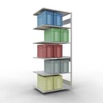 Anbauregal, Fachbodenregal Stecksystem MULTIplus150, 2500...