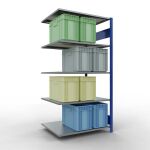 Anbauregal, Fachbodenregal Stecksystem MULTIplus150, 2000...