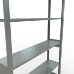 Grundregal, Fachbodenregal Stecksystem MULTIplus150, 2500 x 1300 x 300 mm (HxBxT), 6 Fachböden, Längenriegel, verzinkt