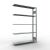 Anbauregal, Fachbodenregal Stecksystem MULTIplus150, 2000 x 1300 x 300 mm (HxBxT), 5 Fachböden, Längenriegel, verzinkt