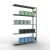 Anbauregal, Fachbodenregal Stecksystem MULTIplus150, 2000 x 1300 x 300 mm (HxBxT), 5 Fachböden, Längenriegel, verzinkt