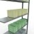 Anbauregal, Fachbodenregal Stecksystem MULTIplus150, 3000 x 1300 x 300 mm (HxBxT), 7 Fachböden, Längenriegel, verzinkt