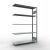 Anbauregal, Fachbodenregal Stecksystem MULTIplus150, 2000 x 1300 x 400 mm (HxBxT), 5 Fachböden, Längenriegel, verzinkt