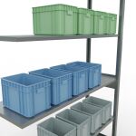 Anbauregal, Fachbodenregal Stecksystem MULTIplus150, 2500 x 1300 x 400 mm (HxBxT), 6 Fachböden, Längenriegel, verzinkt