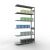 Anbauregal, Fachbodenregal Stecksystem MULTIplus150, 2500 x 1300 x 400 mm (HxBxT), 6 Fachböden, Längenriegel, verzinkt