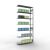 Anbauregal, Fachbodenregal Stecksystem MULTIplus150, 3000 x 1300 x 400 mm (HxBxT), 7 Fachböden, Längenriegel, verzinkt