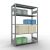 Grundregal, Fachbodenregal Stecksystem MULTIplus150, 2000 x 1300 x 500 mm (HxBxT), 5 Fachböden, Längenriegel, verzinkt