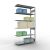 Anbauregal, Fachbodenregal Stecksystem MULTIplus150, 2500 x 1300 x 500 mm (HxBxT), 6 Fachböden, Längenriegel, verzinkt