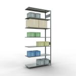 Anbauregal, Fachbodenregal Stecksystem MULTIplus150, 3000...