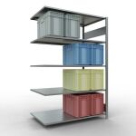 Anbauregal, Fachbodenregal Stecksystem MULTIplus150, 2000...