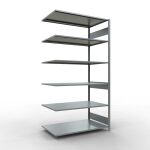 Anbauregal, Fachbodenregal Stecksystem MULTIplus150, 2500...