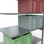 Anbauregal, Fachbodenregal Stecksystem MULTIplus150, 2500 x 1300 x 800 mm (HxBxT), 6 Fachböden, Längenriegel, verzinkt