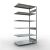 Anbauregal, Fachbodenregal Stecksystem MULTIplus150, 2500 x 1300 x 800 mm (HxBxT), 6 Fachböden, Längenriegel, verzinkt