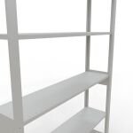 Grundregal, Fachbodenregal Stecksystem MULTIplus150, 2500 x 1300 x 300 mm (HxBxT), 6 Fachböden, Längenriegel, RAL 7035 lichtgrau