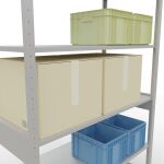 Grundregal, Fachbodenregal Stecksystem MULTIplus150, 2500 x 1300 x 600 mm (HxBxT), 6 Fachböden, Längenriegel, RAL 7035 lichtgrau